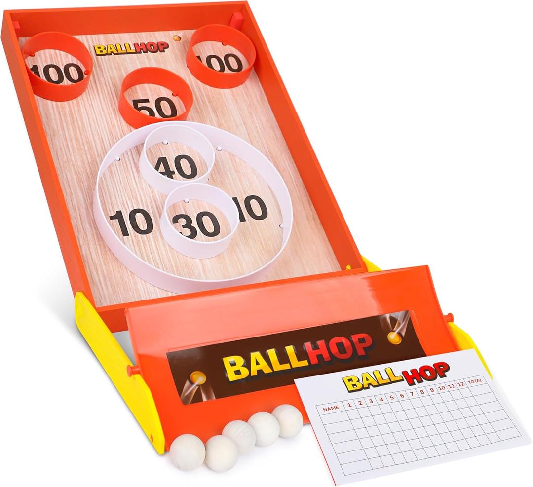Point Games Ball Hop Game - Collapsible Arcade Games Indoor and Outdoor - Solo or Team Home Game for Party Activity Birthday - Easy Setup (Large)