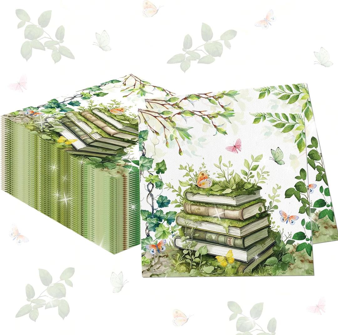 Wildflower Book story Napkins Flower Napkins Tea Party Napkins for Party Wedding Baby Shower Bridal Shower