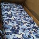 Arden Outdoor Chaise Cushion, 21 in x 72 in, Weather-Proof, Rain-Proof, Fade Resistant Patio Cushion for Chaise Lounger Blue Garden Floral