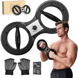 HOTWAVE Burn Machine Arm Workout, Spinning Rotator Shoulder Burn Machine - 360 Degree Rotating Burn Machine Arm Workout Equipment Machine for Men&Women with Boxing Gloves Adjustable Resistance