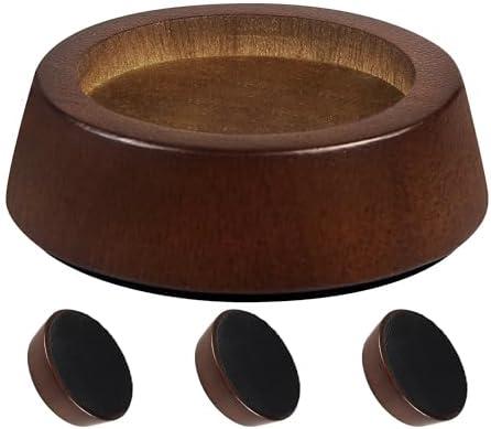 Wooden Furniture Risers - 1 inch Set of 4, Heavy Duty Solid Wood Round Blocks Support 8000 lbs, Non-Slip Sofa Risers with Easy Cleaning