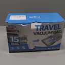 15 Packs Vacuum Bags for Travel with Rechargeable Pump, 3 Sizes Vacuum Seal Bags for Clothing, Compression Vacuum Travel Bags for Luggage, Vacuum Packing Bags for Closet Organization