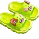 icosylify 0-8yrs Kids Water Shoes Unisex for Girls and Boys Non-Slip Beach Sandals for Pool Swim, Quick-Dry Lightweight Slippers, Breathable Outdoor Shoes (9.5 Toddler, Green)