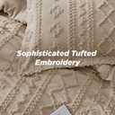 Bedsure Tufted Boho Comforter Set Oversized King - Khaki Boho Bed Set, GentleSoft 3 Pieces Farmhouse-Style Embroidery Bedding, Gifts for Woman, Soft Jacquard Comforter for All Seasons