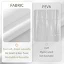 ALYVIA SPRING Long Fabric Shower Curtain Liner Waterproof - 72" x 76", Soft & Lightweight Long Shower Curtain with Magnets, Machine Washable - 72x76, White