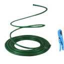 16ft Long 20mm Diameter Flexible Pipe PVC Tubing - Bendable Pipe Stem for Artificial Flowers Stem, Balloon Arches, Floral Wedding Decor, DIY Crafts, Cosplay Props (Green (16ft+1PCS Tubing Scissor))