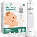 GROWNSY Nasal Aspirator for Baby, Upgraded 5 Suction Levels Baby Nose Sucker, IPX7 Waterproof Electric Nose Suction for Baby, Booger Sucker for Toddlers with Automatic Cleaning &Music &Light Functions (Standard, Grey)