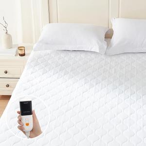 Heated Mattress Pad Twin - Bed Warmer with Memory & Preheat Functions, 2-10 Hour Auto Off & 9 Heat Settings, Single Controller, Fast Heating, Deep Pocket, Electric Mattress Pad Twin 39"x75"