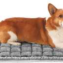 Dog Bed Mats Crate Pad for Small, Medium, Large Dogs, Washable Anti-Slip Pet Bed Mats, Cozy Warm Cat Beds Sleeping Pad (Grey, 30.0" L x 20.0" W x 1.5" Th)