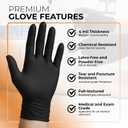 Nitrile Gloves Disposable Latex Free | Powder Free, Food Safe, Kitchen & Medical - Cleaning & Tattoo Supplies (S)