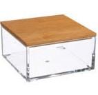 BAMBOO ESSENTIALS PLASTIC STORAGE CONTAINER 6x7x3 IN