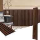 Art3d 48 x 6 in WPC Wood Slat Wall Panels, 3D Wall Accents, 16-Pack, Walnut