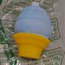 Ice Cream Squeeze Squishy, Ice Cream Cone Squishy, Slow Rise Sensory Fidget Toy, Easter Basket Stuffers Party Favors Summer Sensory Stress Relief, Kawaii Dessert (Blue)