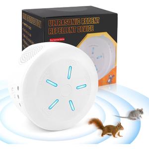 Ultrasonic Mice Repellent, Rodent Repellent, 2026 Upgraded Ultrasonic Pest Repellent Plug in, Squirrel Repellent with 9 Strobe Lights, Repel Mouse Bat Spider Ant Bug for Attics, Houses, Barns