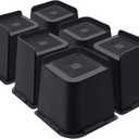 Bed Risers 6 Inch Heavy Duty, Furniture Risers for Bed Desk Table Sofa Couch,Oversized Bed Lifts Risers,Support up to 5000 Lbs(6 Pack Black)