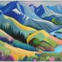 Gaming Mouse Pad, Large Non-Slip Rubber Base Mousepad, Keyboard Mouse Mat, Desk Pad with Stitched Edges, 31.5x11.8inch,Mountain