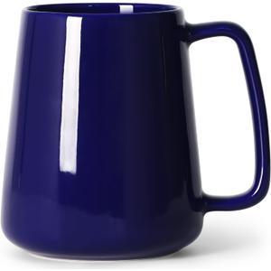 24 OZ Large Coffee Mug, Nice Ceramic Boss Tea Cup with Big Handle for Dad Men Women, Unique Style For Any Kitchen, Blue