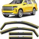 in-Channel Window Rain Guard for Fit for Chevy Tahoe/Cadillac Escalade/GMC Yukon 2021-2026 Rain Guards Side Window Visors Low Profile Vent Visor Window Deflectors Vent Shades Car Accessories