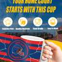 Football Fan Coffee Mug Cup and Large Desk Matt for Desktop Buffalo Themed Merch Fan Shop Men Women Sport Stuff Apparel Memorabilia Decor Bill Team Bf Boyfriend Novelty Cool Special Present Funny Gift