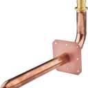 EFIELD Pex-A Expansion F1960 Copper Stub Out Elbow with Wall Flange, 1/2", 8 Inch Length,(STUB006)