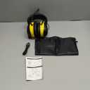 BJKing AM/FM Radio Headphones with Digital Display, 30dB AM FM Hearing Protection Safety Ear Muff, Ear Protection Headphone for Mowing, Landscaping, Shooting and Construction Black-Yellow