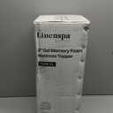 Linenspa Memory Foam Mattress Topper, Twin XL Size - 2 Inch Gel Infused Memory Foam - Plush Feel - Cooling and Pressure Relieving - CertiPUR Certified - Dorm Room Essentials