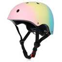 Kids Bike Helmet, Adjustable and Multi-Sport, from Toddler to Youth,  (Pink Yellow Blue), Size: Medium: 21.3" - 22.4"