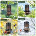 Large Metal Bird Feeders for Outdoors Hanging, Large Capacity Hanging Birdfeeder for Outside