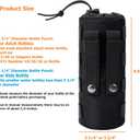 MOLLE Water Bottle Holder Tactical Nylon Bottle Pouches Hydration Carrier for Belt/Backpack/Vest/Bike Sports Outdoor Hiking Camping Hunting Fishing (Inside Diameter: 3 1/4", Black)