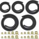 3.3 Feet Fuel Line Hose - 3/8" 1/2" 5/16" 1/4" 3/16" ID NBR Rubber Gasoline Tube with 20pcs Clamps for Small Engines, Fits for Kawasaki EZGO Golf Cart Snowmobile Motorcycle ATV Tractor5 Size