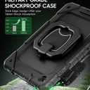 Cantis Case for Samsung Galaxy Tab A11 Plus 11 Inch 2026 (SM-X230/X236/X238), Shockproof Case for Tab A11+ with Screen Protector/Rotating Stand/Pen Holder/Shoulder Strap, Black