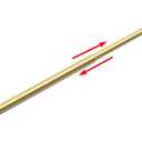 Towel Bar, 14inch to 25inch Adjustable Towel Holder Rod, Self Adhesive Wall Mounted Hand or Body Towel Rack for Bathroom Kitchen, Stainless Steel Organizer Single Bar (Gold, 1 Pack)