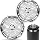 Linkidea 304 Stainless Steel Tea Strainer Compatible with YETI Rambler Bottle 18oz/26oz/36oz/46oz/64oz Chug and MagDock Caps, Ice Strainer Filter Blocker Fruit Stopper, 2 Pack