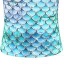 Girls Two Piece Tankini Swimsuit Hawaiian Ruffle Swimwear Bathing Suit Set (10-12 Years)