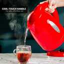 OVENTE Electric Kettle, 1.7L Fast Boiling Water Heater for Coffee or Tea, BPA Free with Water Level Gauge, Auto Shut-Off, Boil-Dry Protection, Indicator Light and Removable Filter, Red KP72R