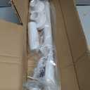 Tension Curtain Rod, 40-66IN(3.33-5.5Ft) One-Click Fast Extension Rod Easy to Install White Long Outdoor Curtain Rods No Drilling Never Rust for Window or Shower Patio Diameter 1.26 Inches
