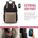 LOVEVOOK Laptop Backpack for Women Men, 17.3 Inch Laptop Bag with USB Port Fashion Waterproof Backpacks Teacher Nurse Stylish Travel Bags Vintage Daypacks Bookbag for College School Work