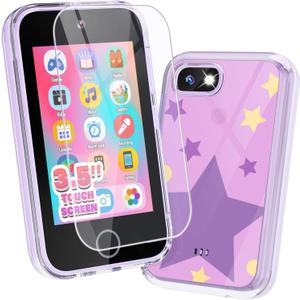 JOYJAM Phone for Kids Age 3-8, 3.5'' Touchscreen Kids Smart Phone for Girls Christmas Birthday Gifts, Learning Toy Phone with Dual Camera, ABC Learning, Habit Tracker for 3 4 5 6 7 8 Year Old