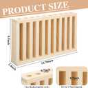 Wonderjune 1 Pcs Wooden Lipsticks Holder 0.7 inch Lip Balm Tube Holder Lip Gloss Organizer Display Wood Lipsticks Tube Tower Organizer for Market Craft Booth Room Display (10 Slot)