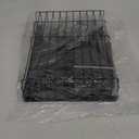 Dish Drying Rack - Small Dish Rack for Kitchen Counter, Stainless Steel Dish Drainer with Utensil Holder and Drainboard (Black)