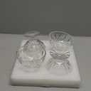 WHOLE HOUSEWARES 8 ounce Glass Dessert Bowls | 4.1x3.3 inch Ice Cream Bowls Glass | Set of 4 Unique Mini Trifle Footed Cups | Clear Sundae Glasses | Salad, Banana Split, or Pudding Serving Cups