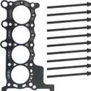 122516A0A01 Cylinder Head Gasket with Head Bolt Kit Fit for Honda Accord 2018-2022 Civic 2016-2021 CR-V 2017-2021, 1.5L L4 Gas DOHC Turbo 16V, Multi-Layered Steel Like 55383 1225159B004