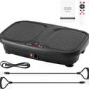 Vibration Plate Exercise Machine - Weight Loss & Toning for Cardio Fitness Home Gym Fitness Equipment for Lymphatic Drainage and Weight Loss Whole Body Workout Shaping (Black)