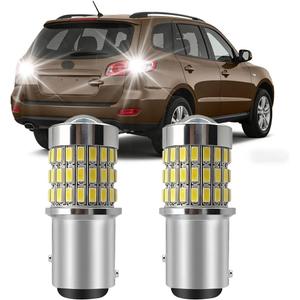 1157 Brake Lights Bulbs With Projector Compatible For Hyundai Santa Fe 2001-2019, 7528 P215W 17916 Bulbs, 6000LM 360% Brightness, 6000K White Light, Plug and Play, Pack of 2