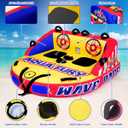 Towable Tubes for Boating, Boat Tube for Tubing, Towables Boats Inflatable Tube, Towable Rider Deck with Full Nylon Cover for Water Sports
