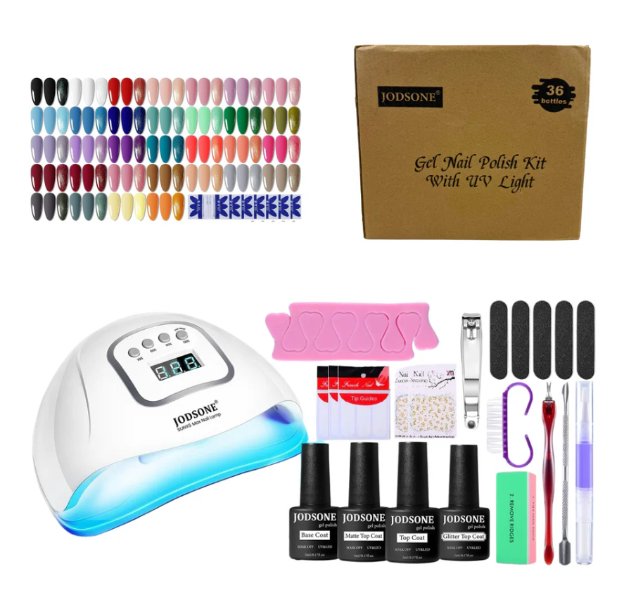  JODSONE U V LED Nail Lamp, Nail Dryer for Gel Polish, Led Light with Automatic Sensor & 4 Timers : Beauty & Personal Care, 36 Bottles