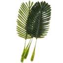 5PCS Artificial Coconut Tree Leaves Faux Foliage Home Decor Dark Green_S