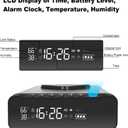 Fingerprint Biometric Gun Safe, Clock Handgun Safe with 3-in-1 Watch & Phone Wireless Charging, Drawer Lock for Hand guns, Cash, Valuables- with Humidity |Temperature| Alarm Clock| Time