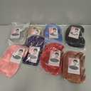 8 Pcs 14 Inch/35 cm Colorful Party Wigs Short, Holiday Anime Cosplay Halloween Costume Wig, Wolf Tail Side Bangs, Temperature Fiber Hairpieces for Halloween Bachelorette Party Daily Use