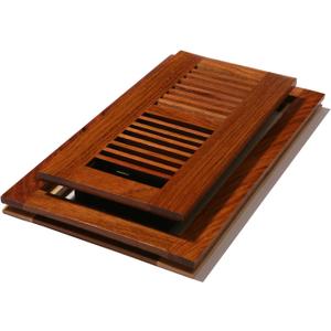 Decor Grates WLFC412-N 4-Inch by 12-Inch Wood Flushmount Floor Register, Natural Cherry